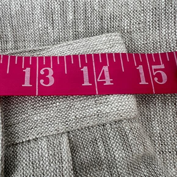 Vtg British Khaki by Robert Lighton 100% Linen Skirt Maxi Sz 10 Tan Faux Wrap - Picture 7 of 8